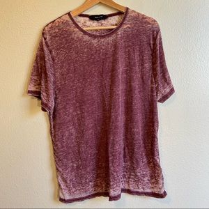 Adam Levine Maroon Burnout T-shirt